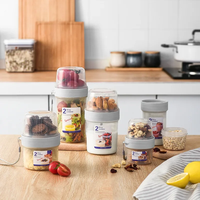 Meal Prep Jar - Colazione Farina d'avena Cereali Noce Yogurt