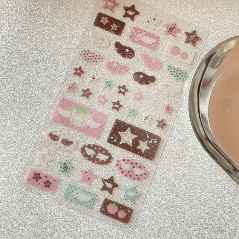 Strawberry Huller - Stile coreano rosa marrone nota musicale
