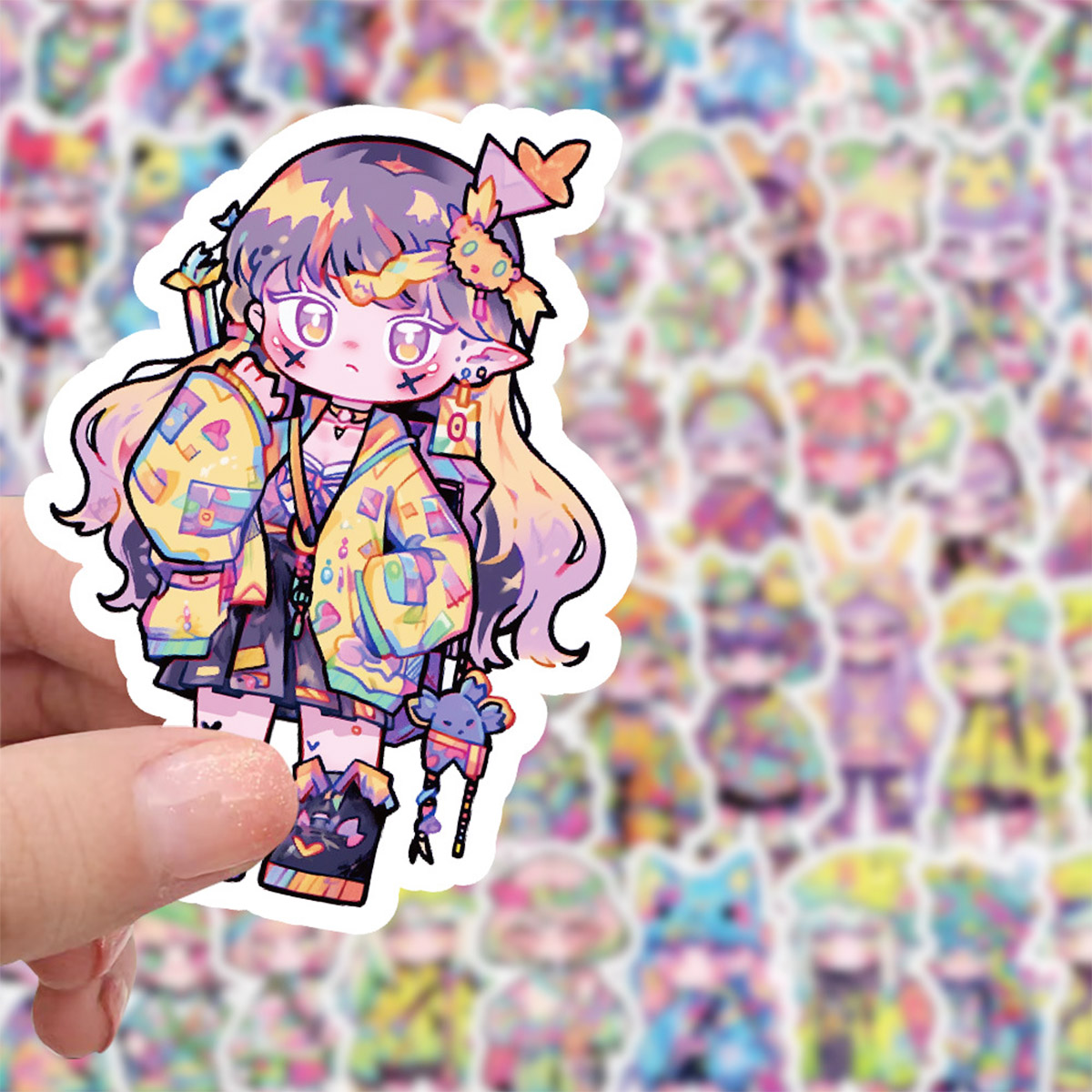 Meal Prep Notebook - 60 adesivi colorati per ragazze anime