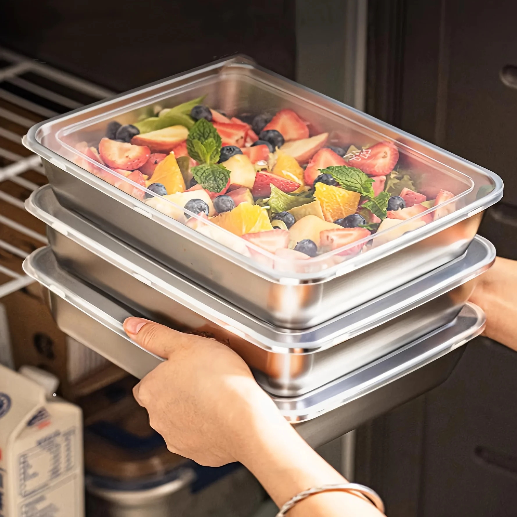 Meal Prep Glass - Set di 3 Contenitori per Alimenti