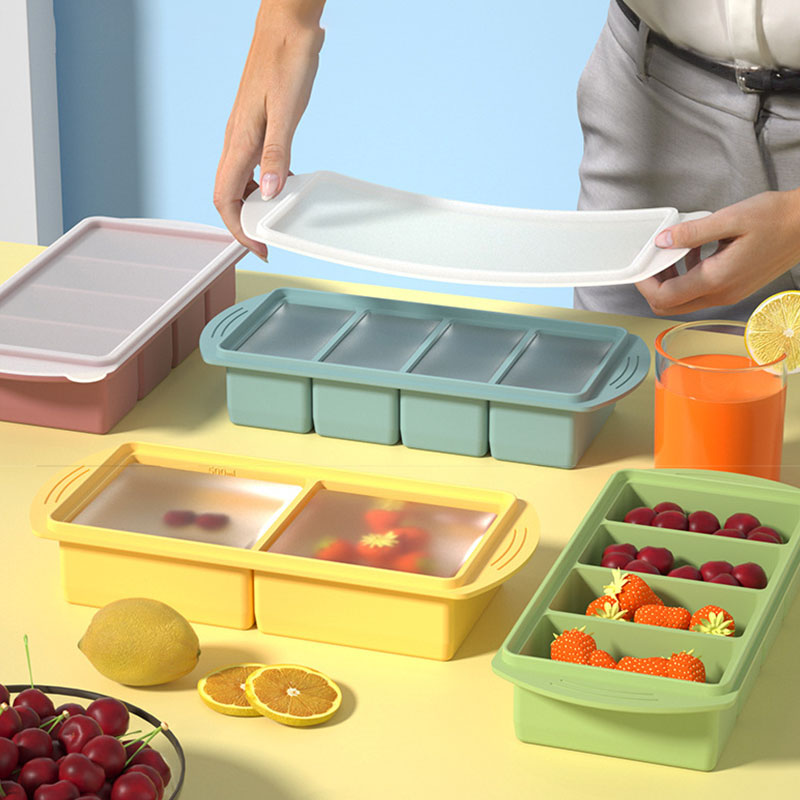 Meal Prep Frozen - Vassoio in silicone per congelatore con