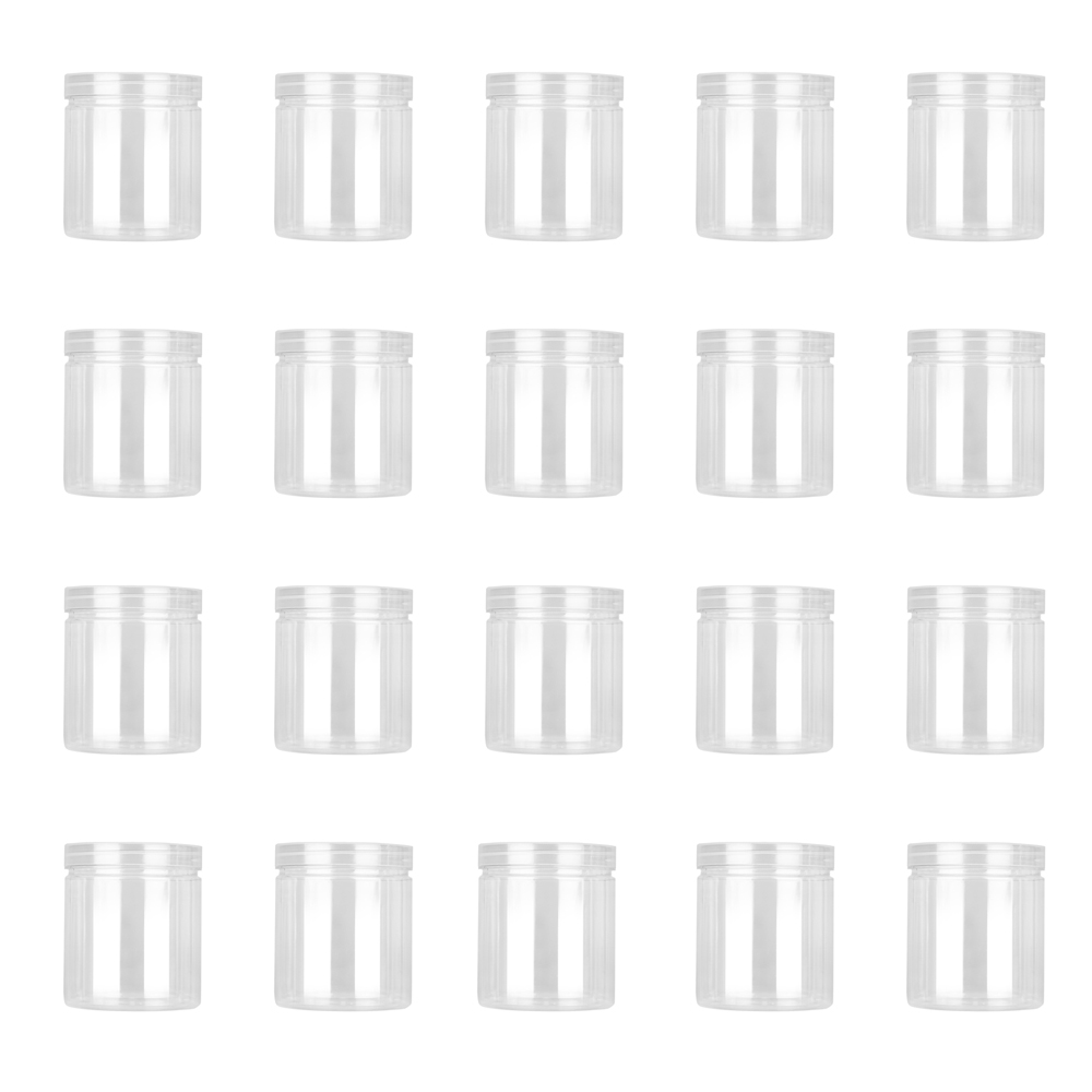Meal Prep Jar - 20 barattoli di plastica da 500