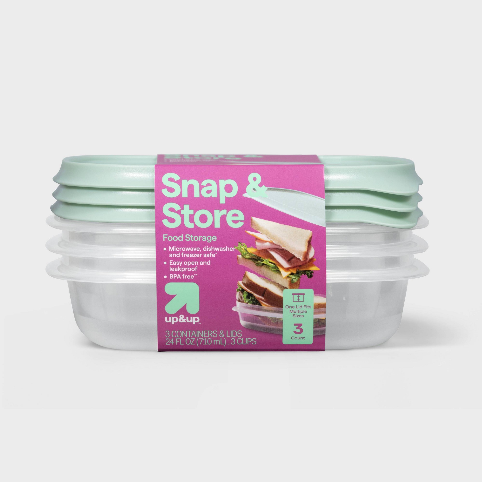 Meal Prep Container - Contenitori Quadrati per Alimenti da 3