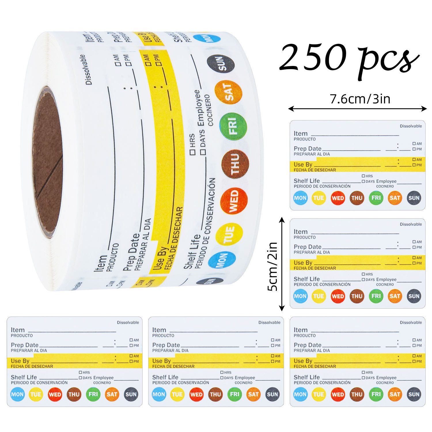 250 Pezzi/Rotolo Etichette Ade - Meal Prep Jar recensione e prezzo